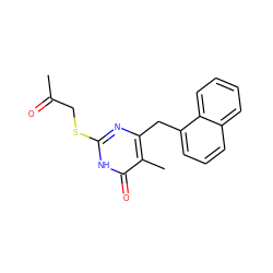 CC(=O)CSc1nc(Cc2cccc3ccccc23)c(C)c(=O)[nH]1 ZINC000026850502