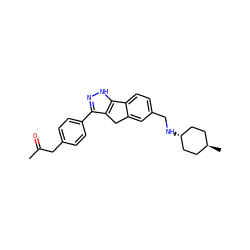 CC(=O)Cc1ccc(-c2n[nH]c3c2Cc2cc(CN[C@H]4CC[C@H](C)CC4)ccc2-3)cc1 ZINC000253855559