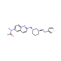 CC(=O)N(C)c1ccc2nc(N[C@H]3CCC[C@H](NCc4ccsc4)C3)ccc2c1 ZINC000028950890