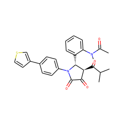 CC(=O)N(C)c1ccccc1[C@@H]1[C@@H](C(=O)C(C)C)C(=O)C(=O)N1c1ccc(-c2ccsc2)cc1 ZINC000169695399