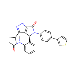 CC(=O)N(C)c1ccccc1[C@H]1c2c(C(C)C)n[nH]c2C(=O)N1c1ccc(-c2ccsc2)cc1 ZINC000096177090