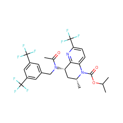 CC(=O)N(Cc1cc(C(F)(F)F)cc(C(F)(F)F)c1)[C@H]1C[C@@H](C)N(C(=O)OC(C)C)c2ccc(C(F)(F)F)nc21 ZINC000084635849