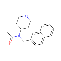 CC(=O)N(Cc1ccc2ccccc2c1)C1CCNCC1 ZINC000045254619