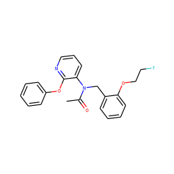CC(=O)N(Cc1ccccc1OCCF)c1cccnc1Oc1ccccc1 ZINC000084689777