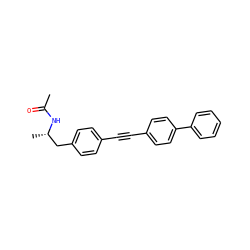CC(=O)N[C@@H](C)Cc1ccc(C#Cc2ccc(-c3ccccc3)cc2)cc1 ZINC000113254017