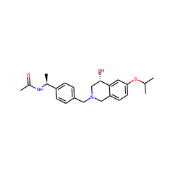CC(=O)N[C@@H](C)c1ccc(CN2Cc3ccc(OC(C)C)cc3[C@@H](O)C2)cc1 ZINC001772638067