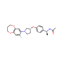 CC(=O)N[C@@H](C)c1ccc(O[C@@H]2CCN(c3cc4c(cc3F)OCCCO4)C2)cc1 ZINC000209121447