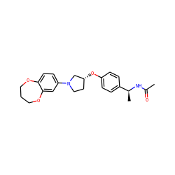 CC(=O)N[C@@H](C)c1ccc(O[C@@H]2CCN(c3ccc4c(c3)OCCCO4)C2)cc1 ZINC001772632660