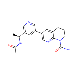 CC(=O)N[C@@H](C)c1cncc(-c2cnc3c(c2)CCCN3C(N)=O)c1 ZINC001772647869