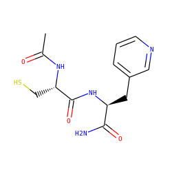 CC(=O)N[C@@H](CS)C(=O)N[C@@H](Cc1cccnc1)C(N)=O ZINC000029558571