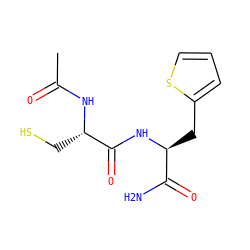CC(=O)N[C@@H](CS)C(=O)N[C@@H](Cc1cccs1)C(N)=O ZINC000029555632