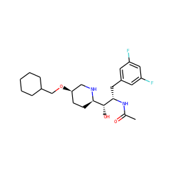 CC(=O)N[C@@H](Cc1cc(F)cc(F)c1)[C@H](O)[C@H]1CC[C@@H](OCC2CCCCC2)CN1 ZINC001772601147