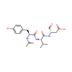 CC(=O)N[C@@H](Cc1ccc(O)cc1)C(=O)N[C@H](C(=O)N[C@H](C=O)CC(=O)O)C(C)C ZINC000026401757