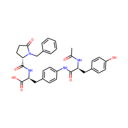 CC(=O)N[C@@H](Cc1ccc(O)cc1)C(=O)Nc1ccc(C[C@H](NC(=O)[C@@H]2CCC(=O)N2Cc2ccccc2)C(=O)O)cc1 ZINC000027849253