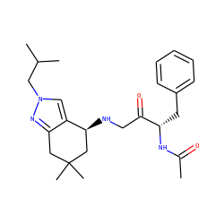 CC(=O)N[C@@H](Cc1ccccc1)C(=O)CN[C@H]1CC(C)(C)Cc2nn(CC(C)C)cc21 ZINC000095576123