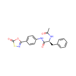 CC(=O)N[C@@H](Cc1ccccc1)C(=O)Nc1ccc(-c2nsc(=O)o2)cc1 ZINC000169334474