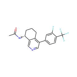 CC(=O)N[C@@H]1CCCc2c(-c3ccc(C(F)(F)F)c(F)c3)cncc21 ZINC000205712386