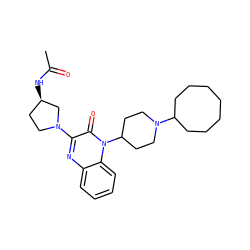 CC(=O)N[C@@H]1CCN(c2nc3ccccc3n(C3CCN(C4CCCCCCC4)CC3)c2=O)C1 ZINC000143885861