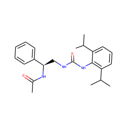 CC(=O)N[C@H](CNC(=O)Nc1c(C(C)C)cccc1C(C)C)c1ccccc1 ZINC000013737132