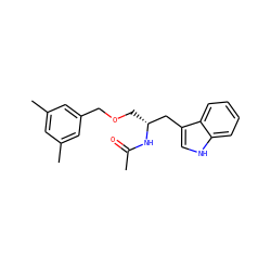 CC(=O)N[C@H](COCc1cc(C)cc(C)c1)Cc1c[nH]c2ccccc12 ZINC000028087485