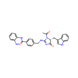CC(=O)N1C(NCc2ccc(C(=O)Nc3ccccc3N)cc2)=NC(=O)[C@H]1Cc1c[nH]c2ccccc12 ZINC000096273677
