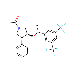 CC(=O)N1C[C@@H](O[C@H](C)c2cc(C(F)(F)F)cc(C(F)(F)F)c2)[C@H](c2ccccc2)C1 ZINC000028961404