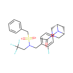 CC(=O)N1C[C@@H]2C[C@H](C1)N2c1ccc(CN(CC(F)(F)F)S(=O)(=O)Cc2ccccc2)c(F)c1 ZINC000147233388