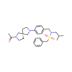 CC(=O)N1CC[C@@]2(CCN(c3ccc(CN(CC(C)C)S(=O)(=O)Cc4ccccc4)cc3)C2)C1 ZINC000147235475