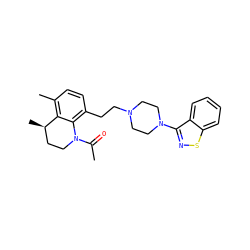CC(=O)N1CC[C@@H](C)c2c(C)ccc(CCN3CCN(c4nsc5ccccc45)CC3)c21 ZINC000028528256