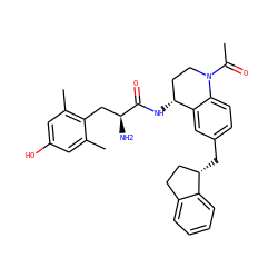 CC(=O)N1CC[C@@H](NC(=O)[C@@H](N)Cc2c(C)cc(O)cc2C)c2cc(C[C@H]3CCc4ccccc43)ccc21 ZINC000473152309