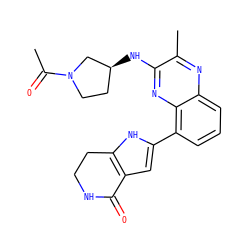 CC(=O)N1CC[C@H](Nc2nc3c(-c4cc5c([nH]4)CCNC5=O)cccc3nc2C)C1 ZINC000222425482