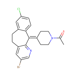 CC(=O)N1CCC(=C2c3ccc(Cl)cc3CCc3cc(Br)cnc32)CC1 ZINC000026015780