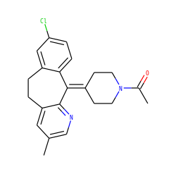 CC(=O)N1CCC(=C2c3ccc(Cl)cc3CCc3cc(C)cnc32)CC1 ZINC000000598551