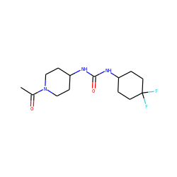 CC(=O)N1CCC(NC(=O)NC2CCC(F)(F)CC2)CC1 ZINC000066066665