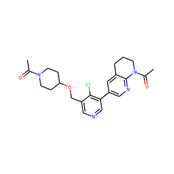 CC(=O)N1CCC(OCc2cncc(-c3cnc4c(c3)CCCN4C(C)=O)c2Cl)CC1 ZINC001772612433