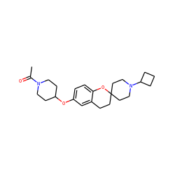 CC(=O)N1CCC(Oc2ccc3c(c2)CCC2(CCN(C4CCC4)CC2)O3)CC1 ZINC000084597086