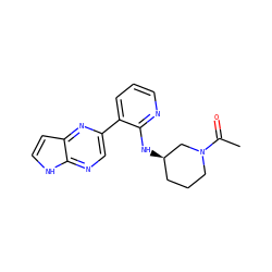 CC(=O)N1CCC[C@@H](Nc2ncccc2-c2cnc3[nH]ccc3n2)C1 ZINC000169700170