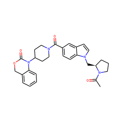 CC(=O)N1CCC[C@@H]1Cn1ccc2cc(C(=O)N3CCC(N4C(=O)OCc5ccccc54)CC3)ccc21 ZINC000013441692