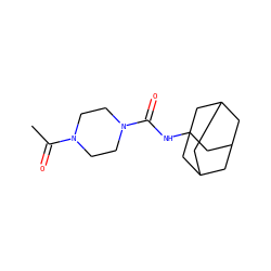 CC(=O)N1CCN(C(=O)NC23CC4CC(CC(C4)C2)C3)CC1 ZINC000169329995