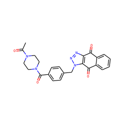 CC(=O)N1CCN(C(=O)c2ccc(Cn3nnc4c3C(=O)c3ccccc3C4=O)cc2)CC1 ZINC000473152909