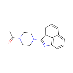 CC(=O)N1CCN(C2=Nc3cccc4cccc2c34)CC1 ZINC000003207131
