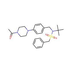 CC(=O)N1CCN(c2ccc(CN(C(C)(C)C)S(=O)(=O)Cc3ccccc3)cc2)CC1 ZINC000143976112