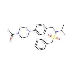 CC(=O)N1CCN(c2ccc(CN(C(C)C)S(=O)(=O)Cc3ccccc3)cc2)CC1 ZINC000147273825