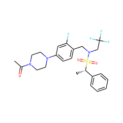 CC(=O)N1CCN(c2ccc(CN(CC(F)(F)F)S(=O)(=O)[C@@H](C)c3ccccc3)c(F)c2)CC1 ZINC000144916815