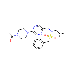 CC(=O)N1CCN(c2cnc(CN(CC(C)C)S(=O)(=O)Cc3ccccc3)cn2)CC1 ZINC000147233605