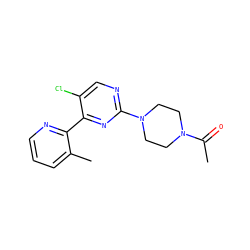 CC(=O)N1CCN(c2ncc(Cl)c(-c3ncccc3C)n2)CC1 ZINC000142306524