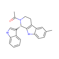 CC(=O)N1CCc2c([nH]c3ccc(C)cc23)[C@@H]1c1c[nH]c2ccccc12 ZINC000049808517