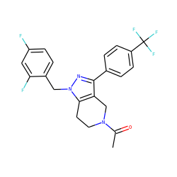 CC(=O)N1CCc2c(c(-c3ccc(C(F)(F)F)cc3)nn2Cc2ccc(F)cc2F)C1 ZINC000204895424