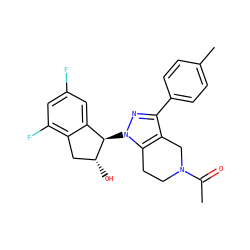CC(=O)N1CCc2c(c(-c3ccc(C)cc3)nn2[C@@H]2c3cc(F)cc(F)c3C[C@H]2O)C1 ZINC000206913959
