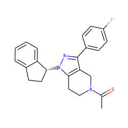 CC(=O)N1CCc2c(c(-c3ccc(F)cc3)nn2[C@@H]2CCc3ccccc32)C1 ZINC000206905490